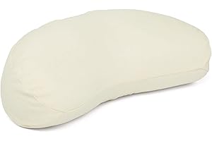 Bodhi Yogi MOND ECO - Cuscino da meditazione a mezzaluna, rivestimento in 100% cotone biologico, a forma di mezzaluna con ripieno di grano saraceno, per yoga e meditazione