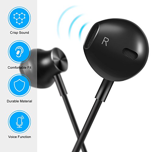 In Ear KopfhÃ¶rer Bass Kabelgebundene Headsets - SURWELL In Ears KopfhÃ¶rer In Ear bass mit 3,5mm Klinkenbuchse fÃ¼r iPhone Samsung andere Smartphones (Schwarz)