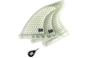 Eisbach Riders Surfboard Future Fiberglass Honeycomb Thruster Fin Set - Pinne per Tavola da Surf e SUP - Size Small/Medium/Large