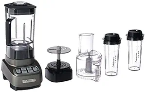 Cuisinart BFP-650GM Velocity Ultra Trio 1 HP Blender/Food Processor with Travel Cups, Gun Metal