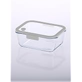 Neoflam Fika Glace Vacuum Glass Storage Container 1900ML Grey