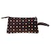 Generic Fashion Polka Dot Makeup Cosmetic Bag Zipper Pouch with Wrist Strap 5 Colors - coffee RS.230.00