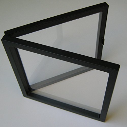 3 Stück Kronenberg24 3D Schweberahmen Objektrahmen schwarz 180x180x20mm für Kleinteile - 2