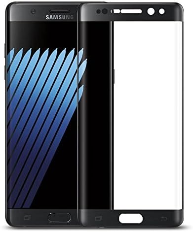 Samsung Galaxy Note Note 7 (FE) – Tempered Real Glass Screen Protector made of glass – Tempered Glass Round Edge 3D Full Cover Heavy Duty – Full Coverage – Screen protector – BLACK (Black)