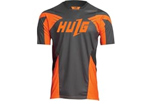 HULG Męska koszulka kolarska - letnie koszulki rowerowe z krótkim rękawem, oddychająca szybkoschnąca koszulka do roweru górskiego, MTB, jazda na rowerze i wędrówki