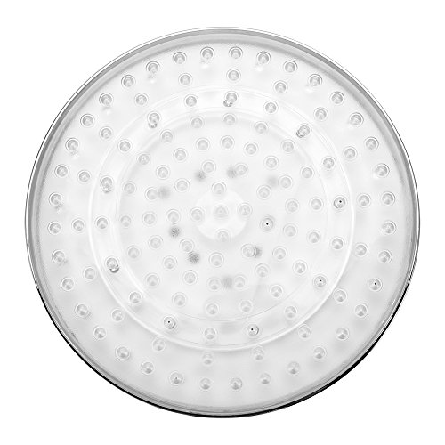 8 Zoll Runde Edelstahl Badzimmer RGB LED Lampe Duschkopf Temperaturfühler Regenduschkopf mit Farbwechsel Wasserfall Regendusche Top Spray - 9