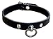 Produktbild SKULL Totenkopf SM Halsband Halsschmuck mit O-Ring und 2 echten SWAROVSKI Kristallen BDSM Fetisch Gothik Erotik