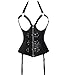 Produktbild MISS MOLY Steampunk Gothic Korsett Korsage Corset Clubwear Corsagen Schwarz Gr. S - 6XL
