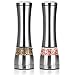 Produktbild SOCU 2 Pack Edelstahl Pfeffermühle,Verstellbarem Mahlgrad Edelstahl Salz und Pfeffermühle