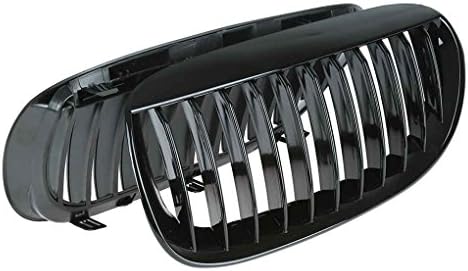 Meisijia ABS Plastic Car Front Grilles Kidney Front Grilles Gloss Black for 6 Series E63 2004-2010