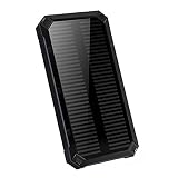 20000 mAh cargador solar potable, diseño lluvia antigolpes para exterior, vovage, salida USB Dual Power Bank para iPhone, iPod, iPad, Samsung, HTC, GPS y cámara GoPro ect