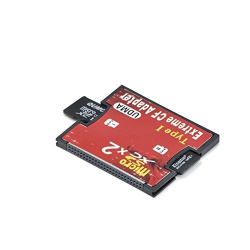QUMOX DUAL PORT MICRO SD / SDXC TF auf Compact Flash CF Typ 1-Speicherkartenleser-Adapter - 2