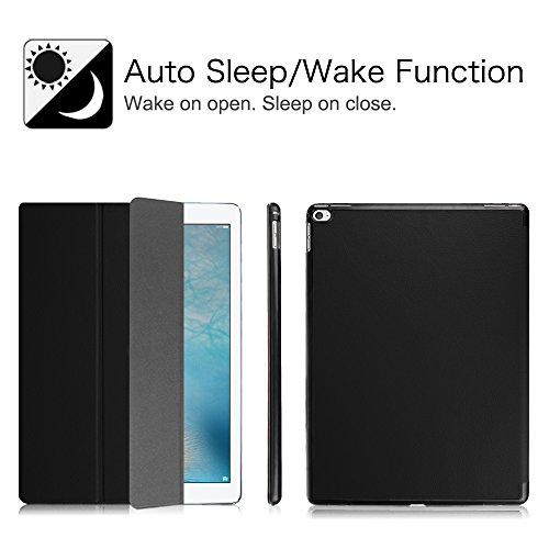 Fintie iPad Pro 12.9 Zoll Hülle – Ultra Schlank Superleicht Ständer Schutzhülle SmartShell Cover Case Tasche mit Auto Schlaf / Wach Funktion für Apple iPad Pro 12,9 Zoll (2015 Version), Schwarz - 2