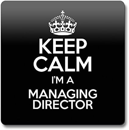 Duke Gifts BLACK Keep Calm I'm a Managing Director Coaster COLOUR 3368
