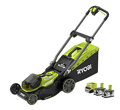 Ryobi Tondeuse 18V LithiumPlus Brushless - Coupe 40cm - 2 Batteries 4,0 Ah - 1 Chargeur Rapide - RY18LMX40A-240