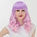 Produktbild Harajuku Farbverlauf lange lockige Haare Hood Mädchen Anime Perücke COS ( Color : Pink )