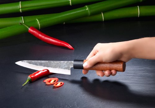 PEARL Allzweck-Küchenmesser mit Griff aus Afrikanischem Rosenholz - 4