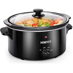 Mijoteuse,Homever 3.5L Mijoteur Sauteuse Electrique avec Amovible en Céramique，Couvercle en Pot,Slow Cooker 3 Réglages de Température