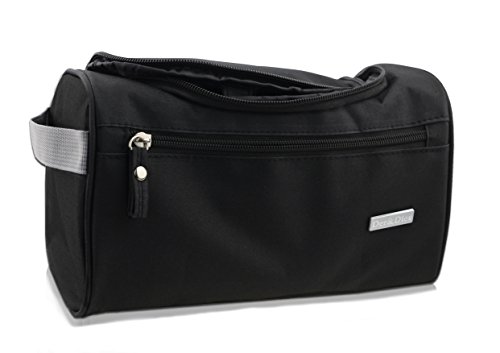 Kulturbeutel Kulturtasche | Wasserabweisend | Metall-Hake zum Aufhängen | Rechteck | Unisex | Der&Dies Premium Kulturbeutel mit vielen Plätzen und extra Länge für unterwegs