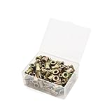 Tamaño de rosca: M3 sourcing map 100Pcs M3 Rosca Tuerca Remachable Ciega Inserción Acero Al Carbono Galvanizado Cabeza Plana