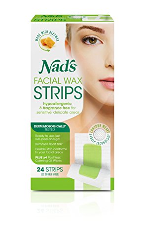 Nads Hair Removal Facial Strips 24 Count (2 Pack)