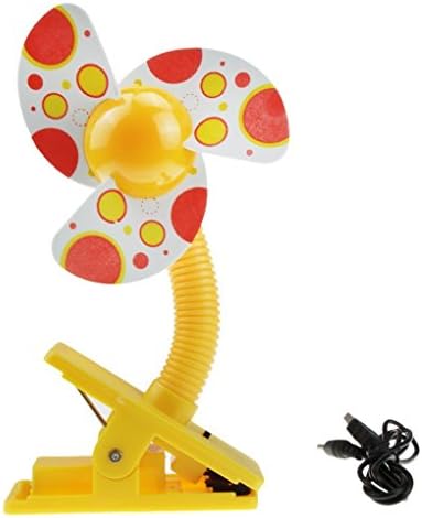 Franchen USB Battery Dual Use Mini Baby Fan Clip On Fan Baby Stroller Fan (Green)