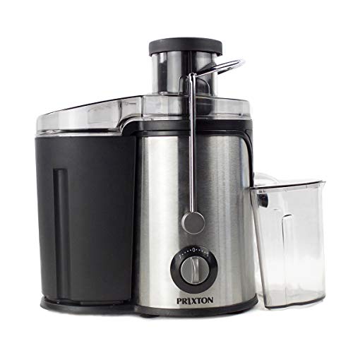 PRIXTON - Centrifugeuse Extracteur de Jus / Extracteur de jus de Fruits et Légumes, Puissance 600 W, Lames puissantes, 2 vitesses différentes, Conçues en Acier Inoxydable et Plastique de qualité