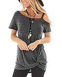 Off Shoulder Top von YOINS, Fledermaus Oberteil Damen, keine seltsamen Nähte, Gutes Gefühl neben Haut, kühl und komfortabel zu tragen. Tunika Damen kombinierst sie zu Ihnen Jeans Leggings Schuhe Röcke Shorts und so weiter.
