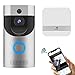Price comparison product image UOON Wireless Doorbell 720 HD Video Two-Way Talk WiFi-Connected, PIR Motion Detection, IR Night Vision Support iOS, Android, Windows, Silver