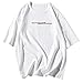 Produktbild Tops Herren Sommer Shirts Basics Baumwolle Tank Tops Fitness Running Polo Bluse Strand Hemden Herbst 2019 Neu Qmber Japanisches weites bedrucktes Kurzarm T-Shirt Hip-Hop Tanzen/Weiß1,3XL