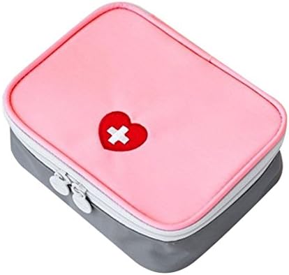 LifesportFirst Aid Medicine Storage Bag, Waterproof Outdoor Portable Medical Package Emergency Medical Kit Survival Medicine Pouch Container (Pink)