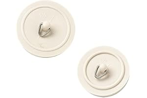 Merriway BH03430 (2 st) 38 mm (1,1/2 tum) handfatsplugg och 45 mm (1,3/4 tum) handfat badproppar vit – paket med 1 per storle