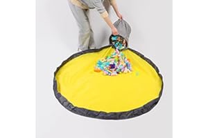 Y-NUT Kinder Aufräumsack Spieldecke Spielzeug Speicher Tasche Aufbewahrung Beutel Spielzeugaufbewahrung Spielzeug Aufbewahrungstasche, Großes Baumwoll Segeltuch Spielzeugsack Bewegliches Einfaches …