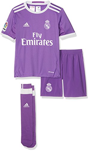 adidas Real Madrid CF 2015/16 A SMU Mini Conjunto Jugador, Niños, 3-4 años, Violeta / Blanco