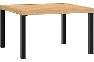 VIDAXL Table basse de jardin noir 65x65x40 cm aluminium