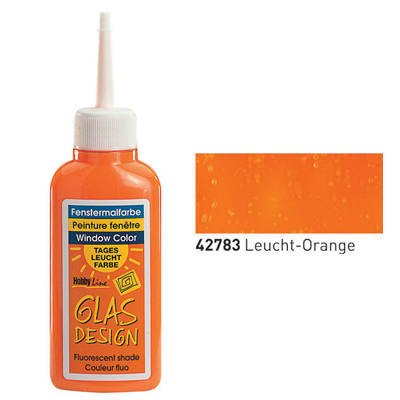 Glas-Design Window-Color-Farbe 80ml, Leucht-Orange [Spielzeug]