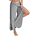 Produktbild Sport Hose Damen,Dasongff Damen Yogahosen Reizvolle Breite Beinhosen Flowy Hosen Frauen Casual Sommer Lange Trainingshose Lose Yoga Hosen Sporthose (2XL, Weinrot)