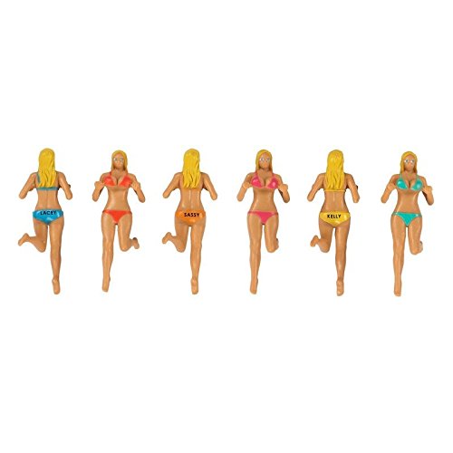 Bosom Buddies Glasmarkierer im 6er Set - Strandgirls Glasmarker Glasmarkierung Sommer