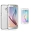 Produktbild ISENPENK Samsung Galaxy S6 Edge G925 Hülle Silikon Ultra Slim Transparente TPU Silikon Hülle mit Metallic Effekt Tasche,Silikon Clear Case Durchsichtig Weichem Silicone schutzhülle für Samsung Galaxy S6 edge(2015) 5.1Zoll-[Silber]+Panzerglas Folie/Display foile/schutzfolie