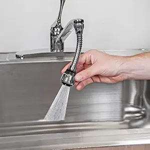 Diswa Flexible Faucet Sprayer Easy Clean for Sink (6 Inch, Silver)