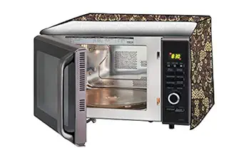 Stylista Microwave Oven Cover for Borosil Prima 30 Liter 1500 Watt Convection Oven Toaster Griller (OTG) Floral Pattern Brown