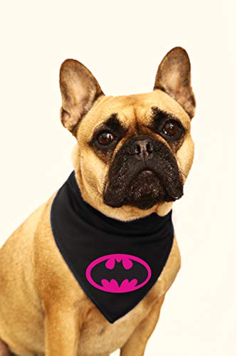 Spoilt Rotten Pets (S2 Rosa Blackdog Supereroe Dog Bandana Range. per Caped Canine Crusaders (Taglia 2 - 27,9 - 40,6 cm Fits Small/Medium Dog Collo, Pipistrello Dog Rosa)