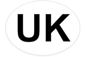 BLOSSOM PRINT UK oval bumper sticker for cars, trucks etc - Size 180mm x 133mm - Self adhesive vinyl sign for the rear of UK vehicles (1)