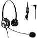 Produktbild Arama 2,5mm Telefon Headset Dual mit Noise Cancelling Mikrofon, Lautstärkeregler, Festnetztelefone Kopfhörer für Siemens Gigaset Panasonic Grandstream Polycom Schnurlostelefon(A602CP)