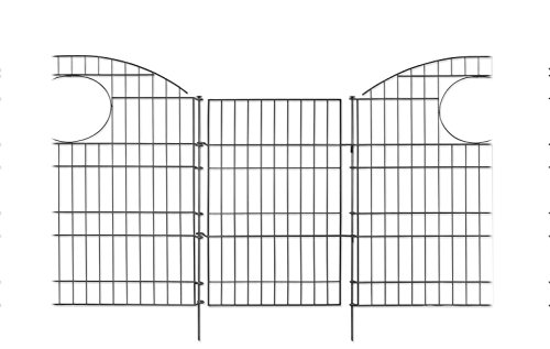 Tor für Massiv Zaun „Balkhausen, Müngsten, Glüder & Rüden“ 70 x 80 cm, anthrazit – Teichzaun, Tiergehege, Gartenzaun, Steckzaun, Rabattenzaun, Zaunmatten, Hundezaun, Katzenzaun, Rankhilfe - 5