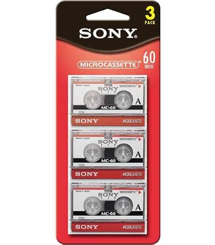 Microcassette Audio Microcassettes GALLUNOPTIMAL MC60 - Pack De 3 - Pour Dictaphone Et Enregistreur - Qualité Audio Supérieure Cassette Vierge Rétro