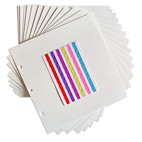 ZEEYUAN Album fotografico fai da te, matrimonio, libro degli ospiti, compleanno, 80 pagine, album per foto personalizzabile, per anniversario, mamma, padre, 10" x 10" Innere Seiten