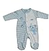 Baby Boy Velour Sleepsuit 0-3Mths