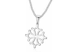 BOBIJOO Jewelry - Pendentif Croix d'Occitanie 20mm Languedoc Acier Collier
