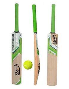 PMG Poplar Willow Cricket Bat Size Full 33.5 inches for Above 12+ Years Boys with Tennis Ball, wood, brown